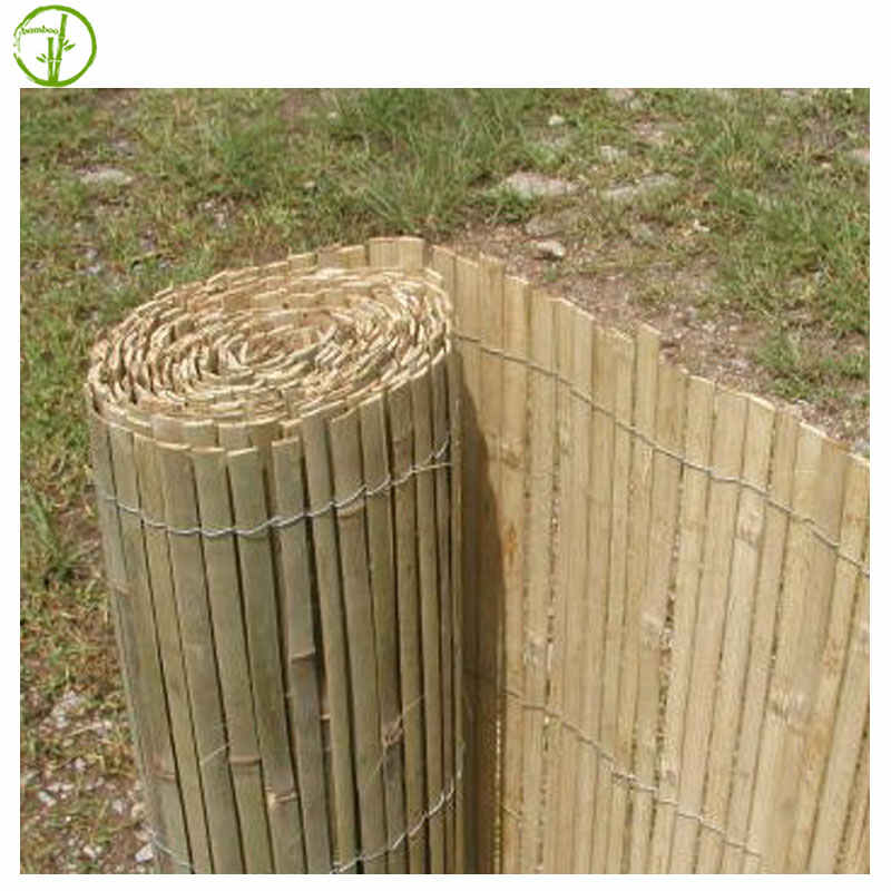 decorative split bamboo fence foldable in natural color