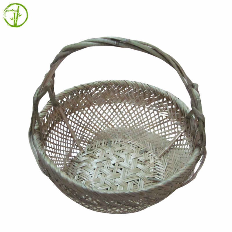 eco friendly bamboo basket in natural color
