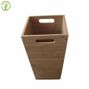 eco friendly natural color bamboo trash can