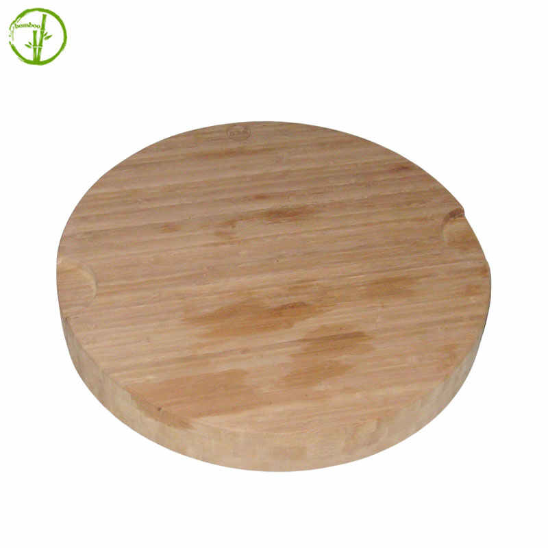 round bamboo cutting board with custom logo