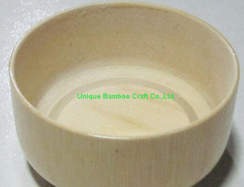 Natural bamboo bowl for rice or soup