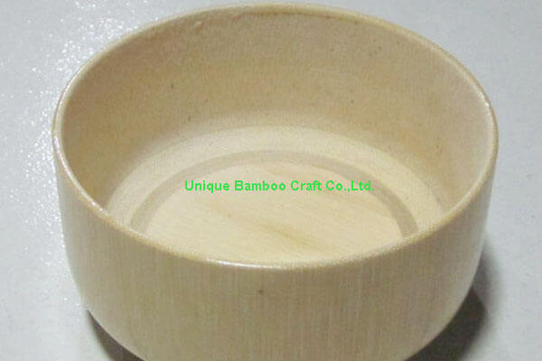 Natural bamboo bowl for rice or soup