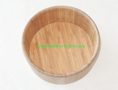 Natural bamboo bowl for food serving