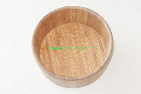 Natural bamboo bowl for food serving