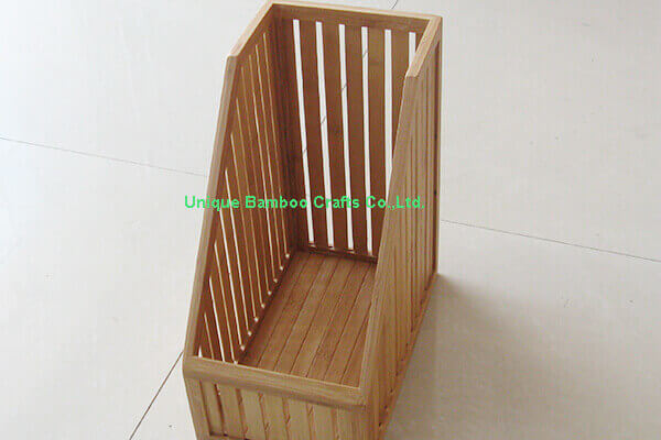Eco-friendly bamboo file organizer in natural color
