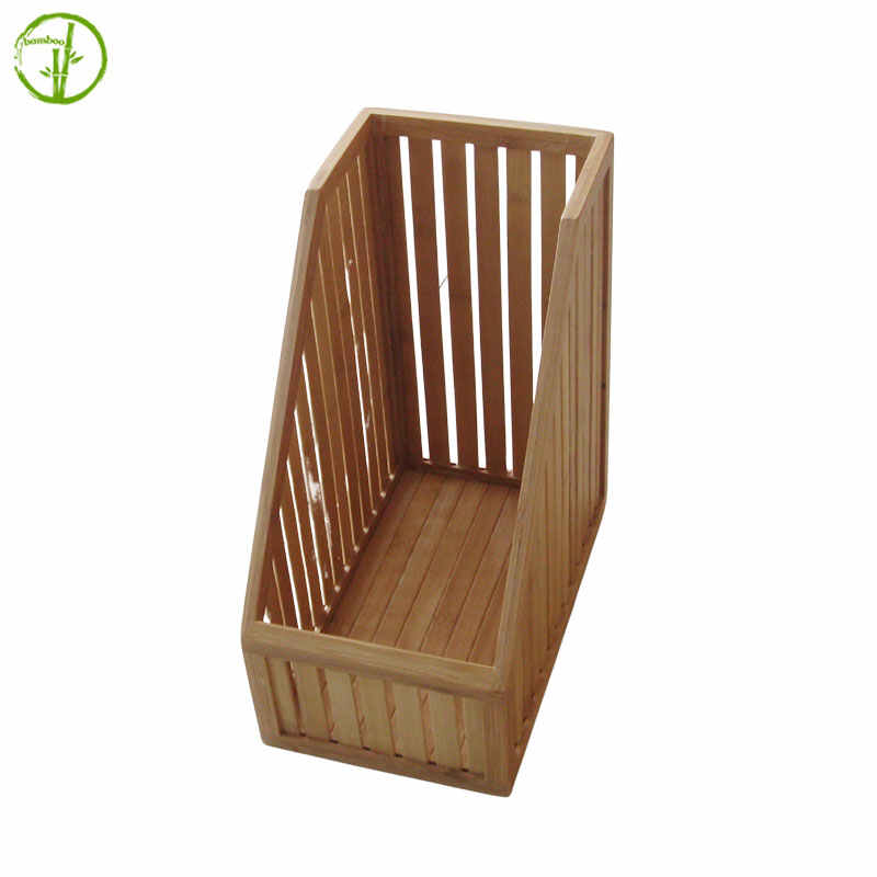 eco friendly bamboo desk organizer in natural color
