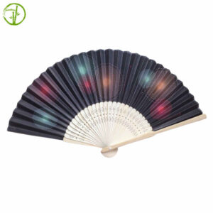 eco friendly bamboo fan with custom size and printing as gift