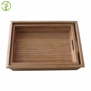 set of 2 pieces bamboo tray for banquet