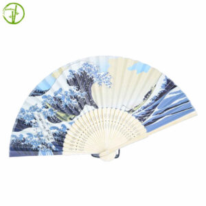 summer portable handmade bamboo fan with custom color