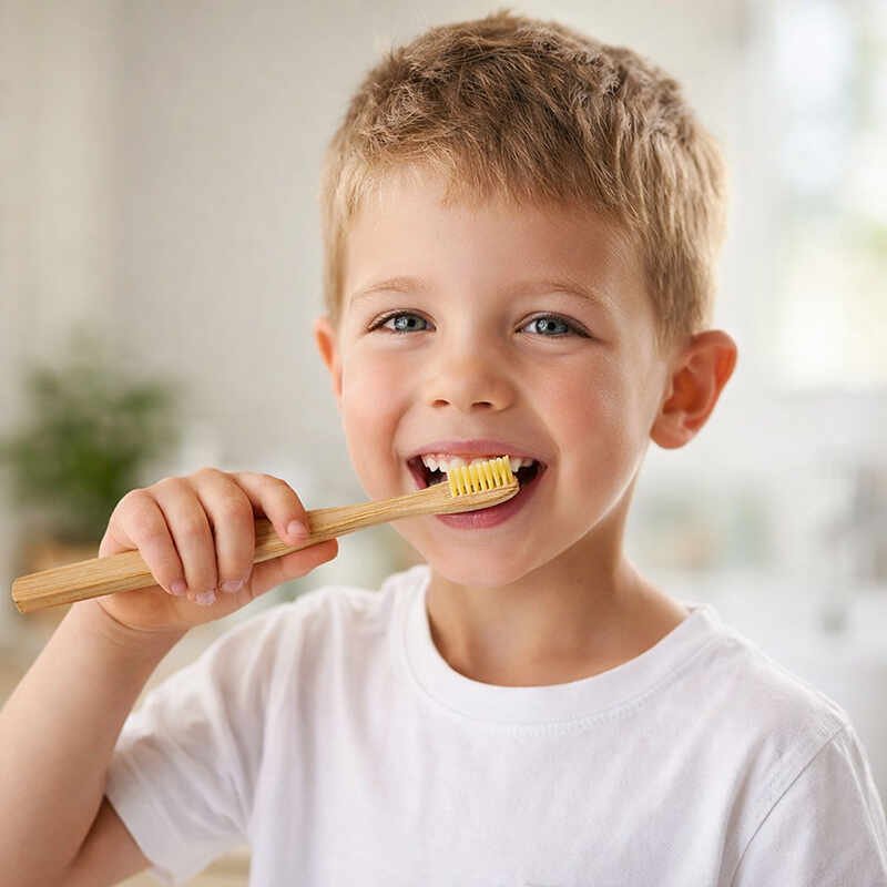 eco friendly bamboo toothbrush for kids