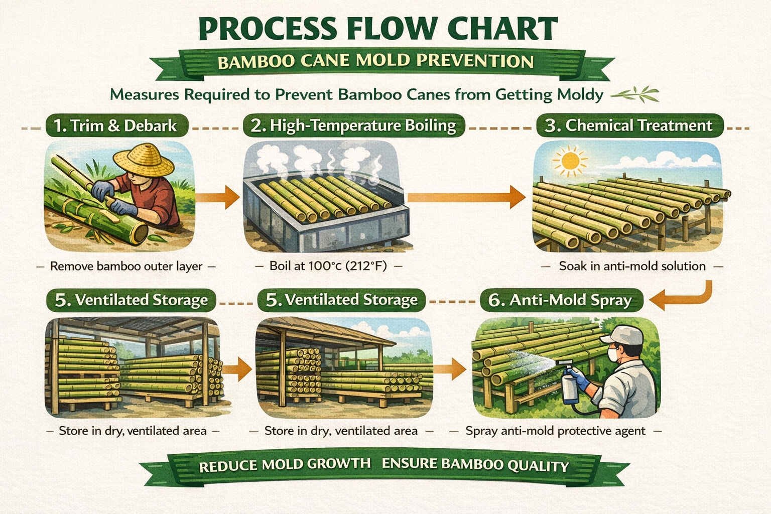 prevent bamboo canes from getting moldy