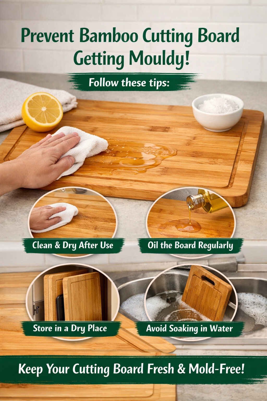 prevent bamboo cutting board getting mouldy