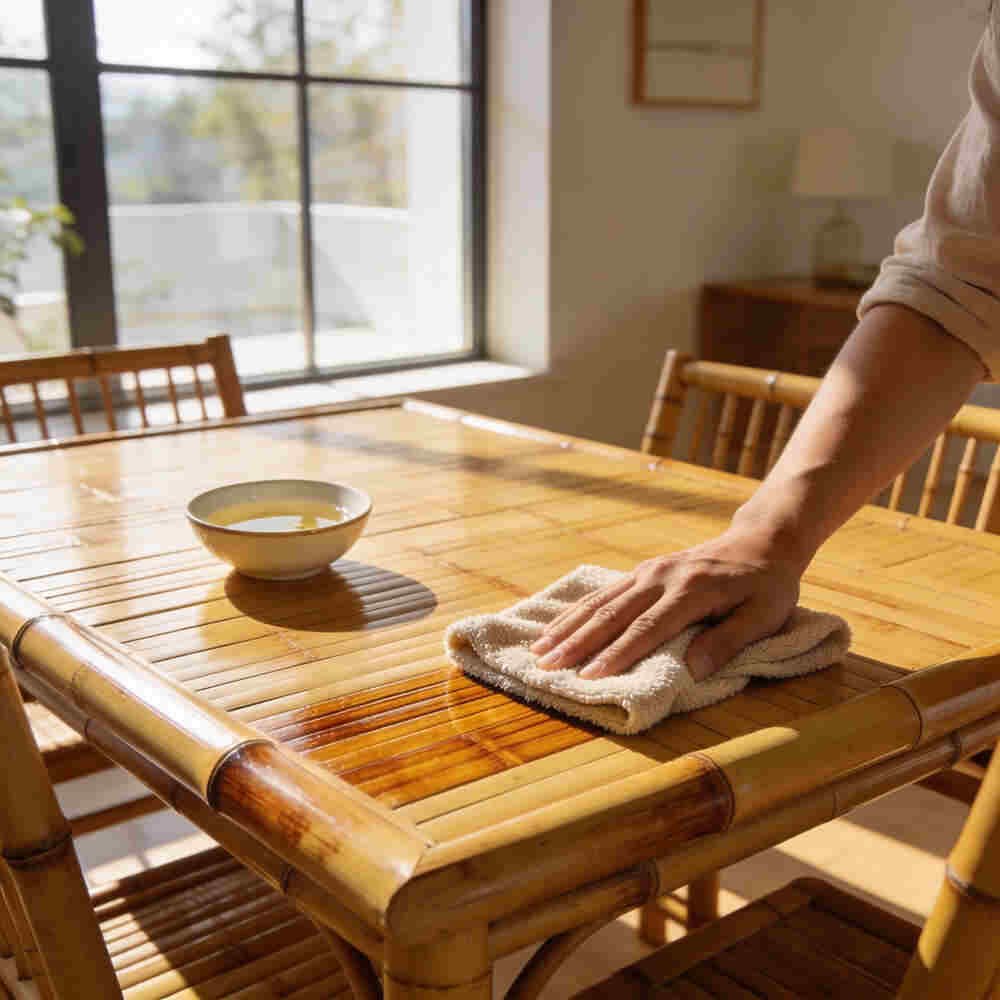 how to clean bamboo furniture