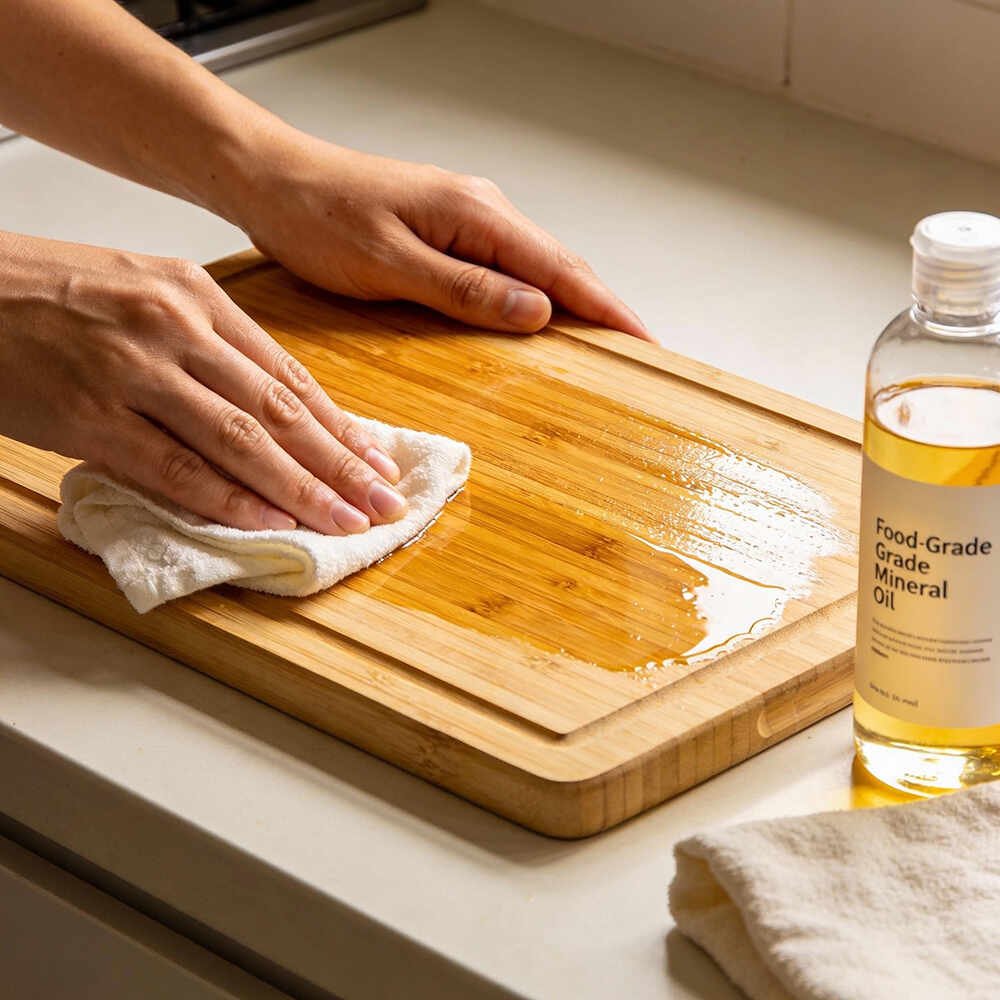 how to wash a bamboo cutting board