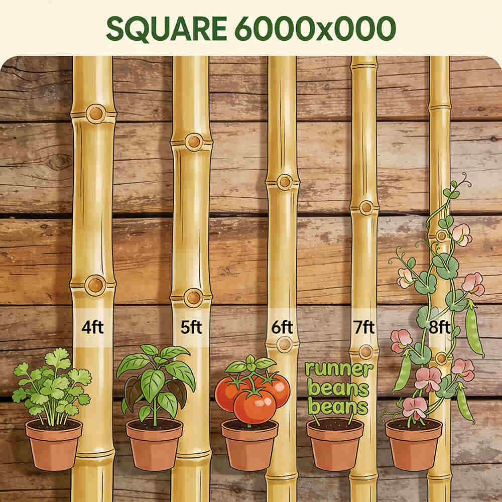 bamboo garden canes size guide