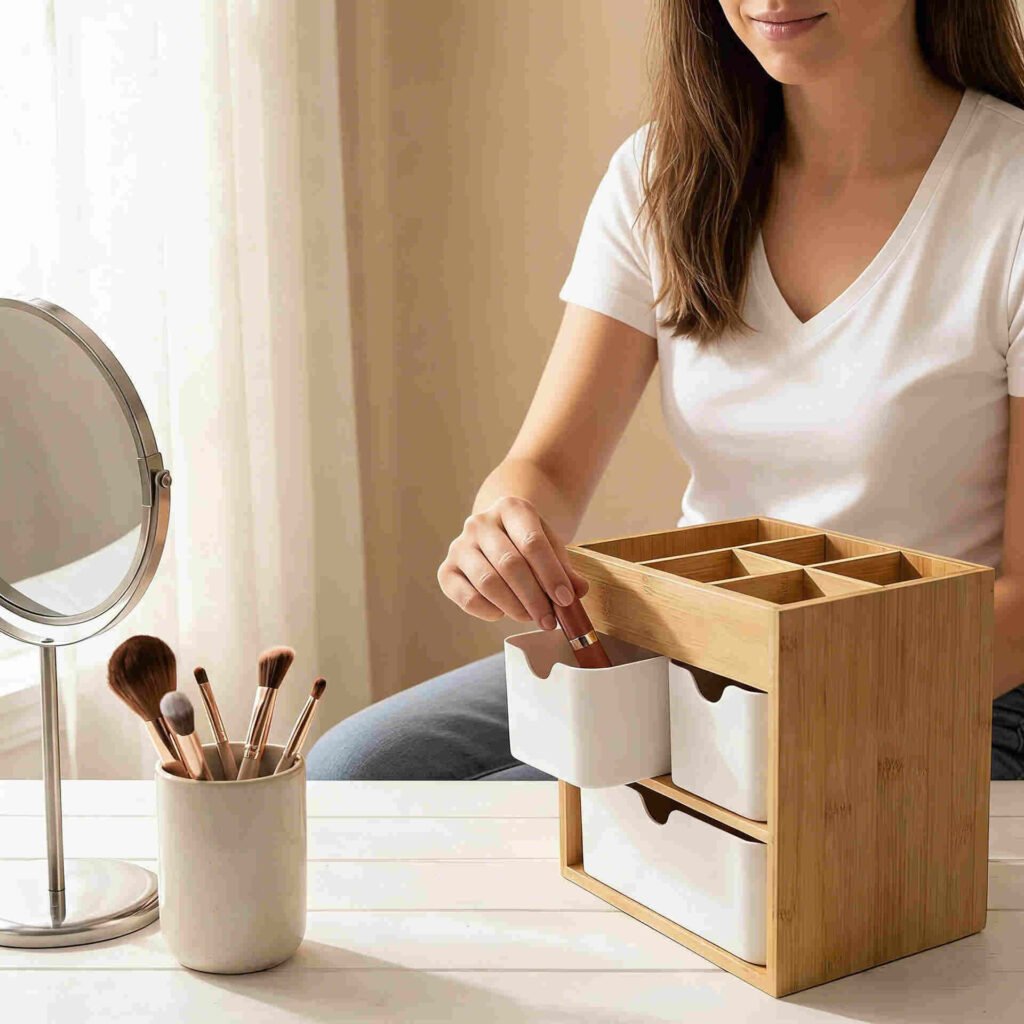 bamboo jewelry box pull out drawers custom engraving